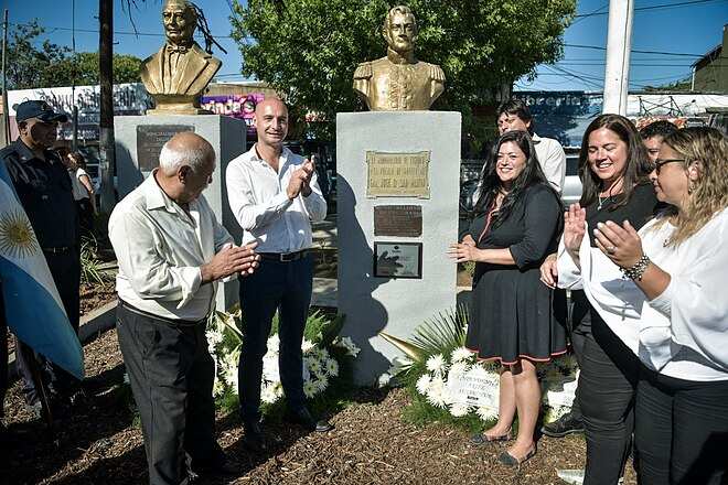 Beto Ramil encabezó el acto por el 125° aniversario de Matheu