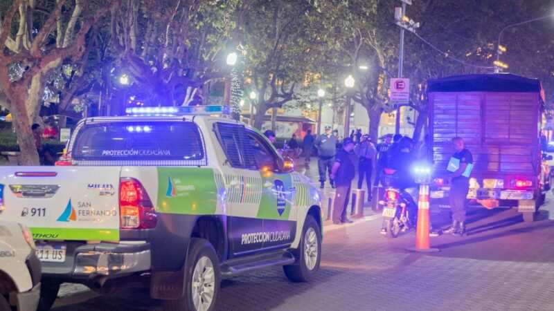 San Fernando realizó nuevos operativos de seguridad en Victoria, Virreyes y el casco céntrico