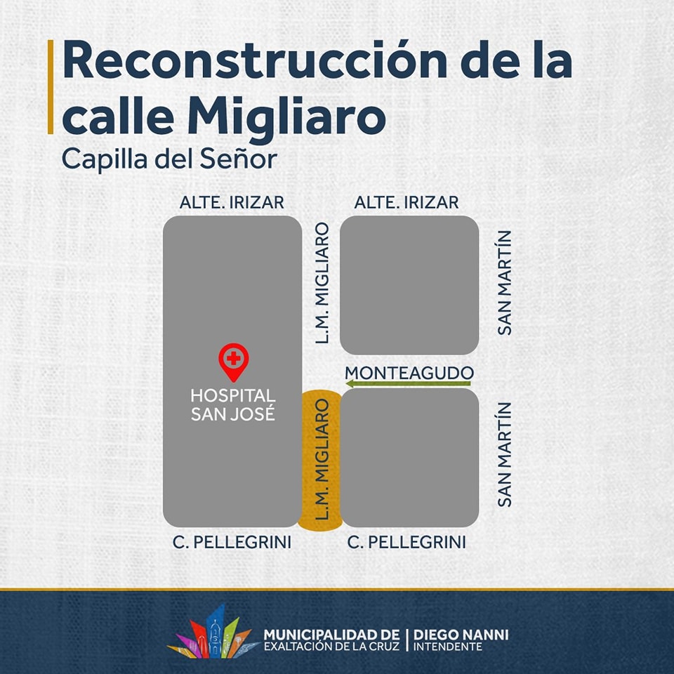 Exaltación, comenzó la reconstrucción de la calle Migliaro