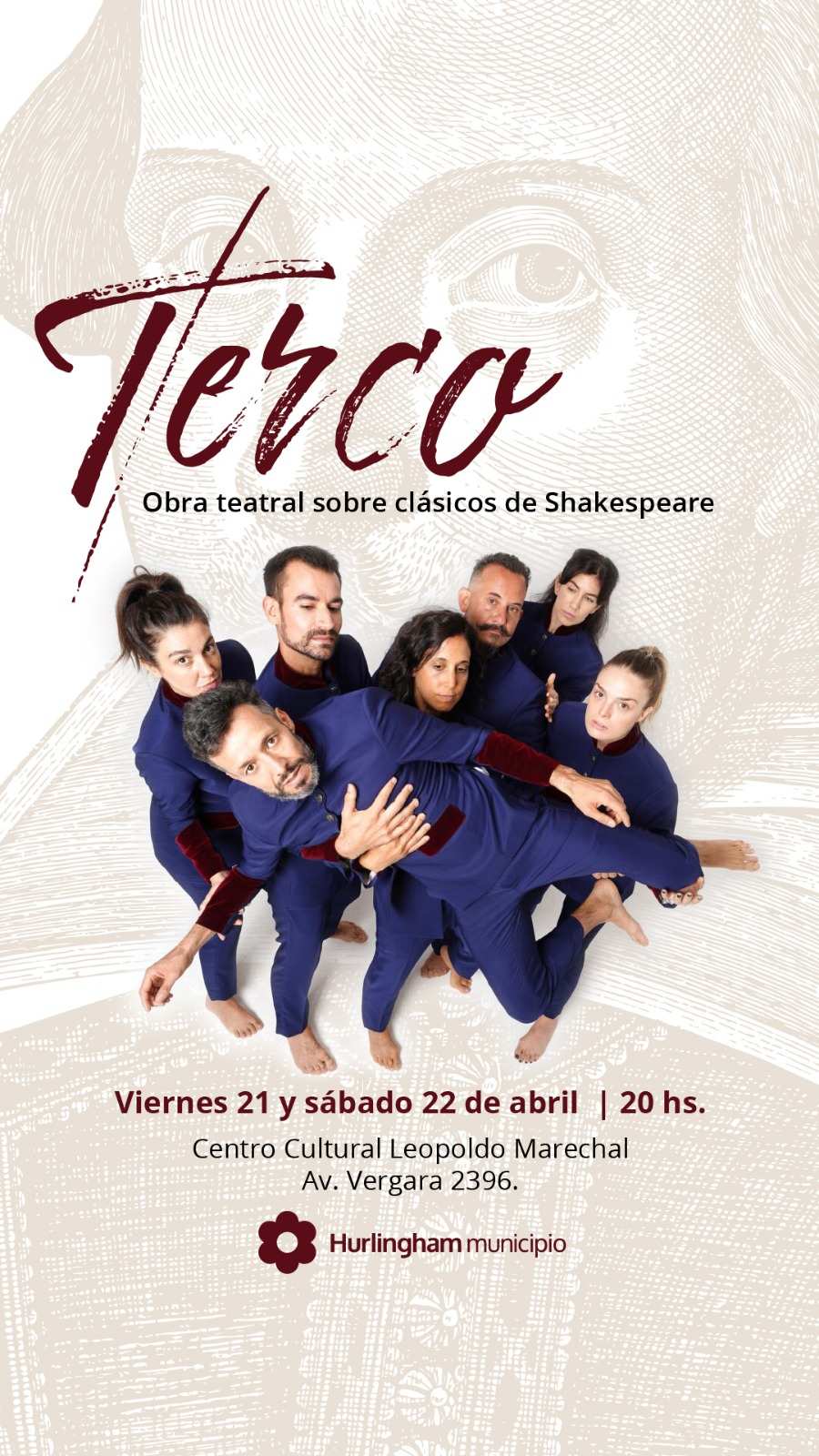 Llega a Hurlingham una impactante obra teatral sobre clásicos de Shakespeare: “Terco”