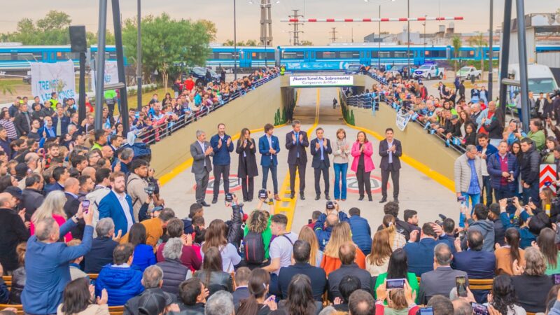 Juan Andreotti, Sergio Massa y Diego Giuliano inauguraron el Túnel de Sobremonte en San Fernando
