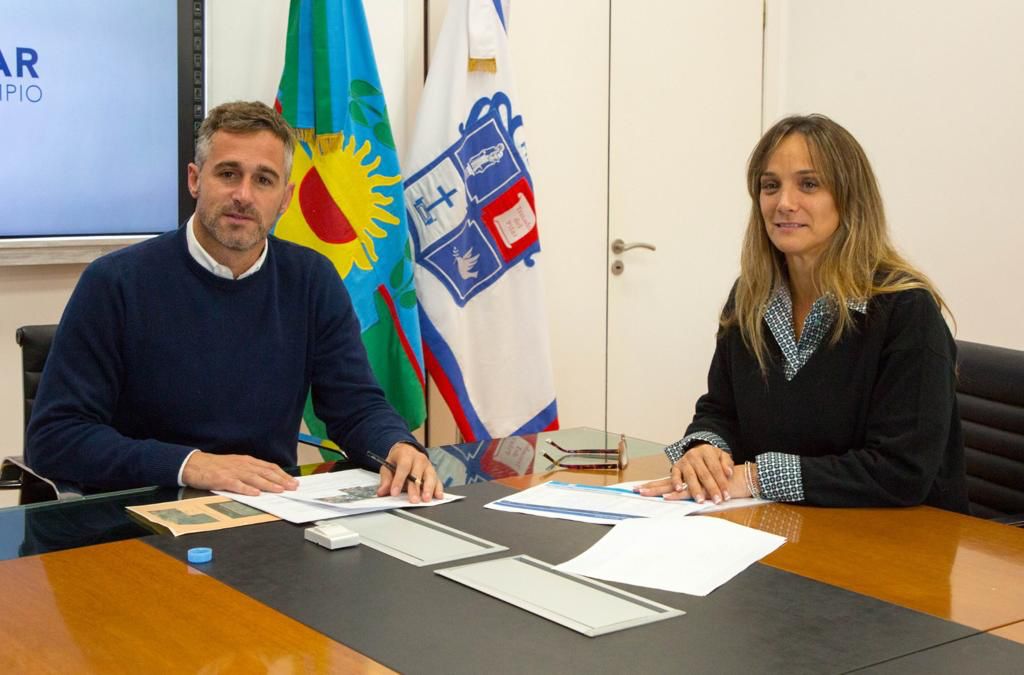 Malena Galmarini y Federico Achaval se reunieron para supervisar los avances de las obras que AySA está ejecutando en Pilar