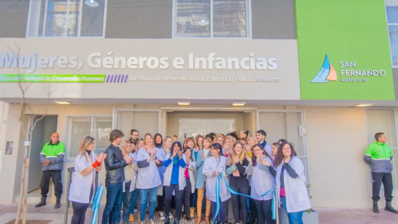 Juan Andreotti inauguró el nuevo edificio de “Mujeres, Género e Infancias” de San Fernando