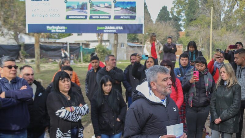 Hurlingham, mejoras en la infraestructura vial: Zabaleta anunció la construcción de tres puentes vehiculares sobre el Arroyo Soto