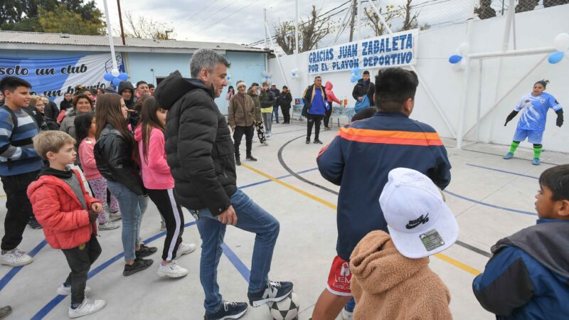 Un nuevo espacio para el deporte en Hurlingham: Zabaleta inauguró un playón deportivo en el barrio La Juanita