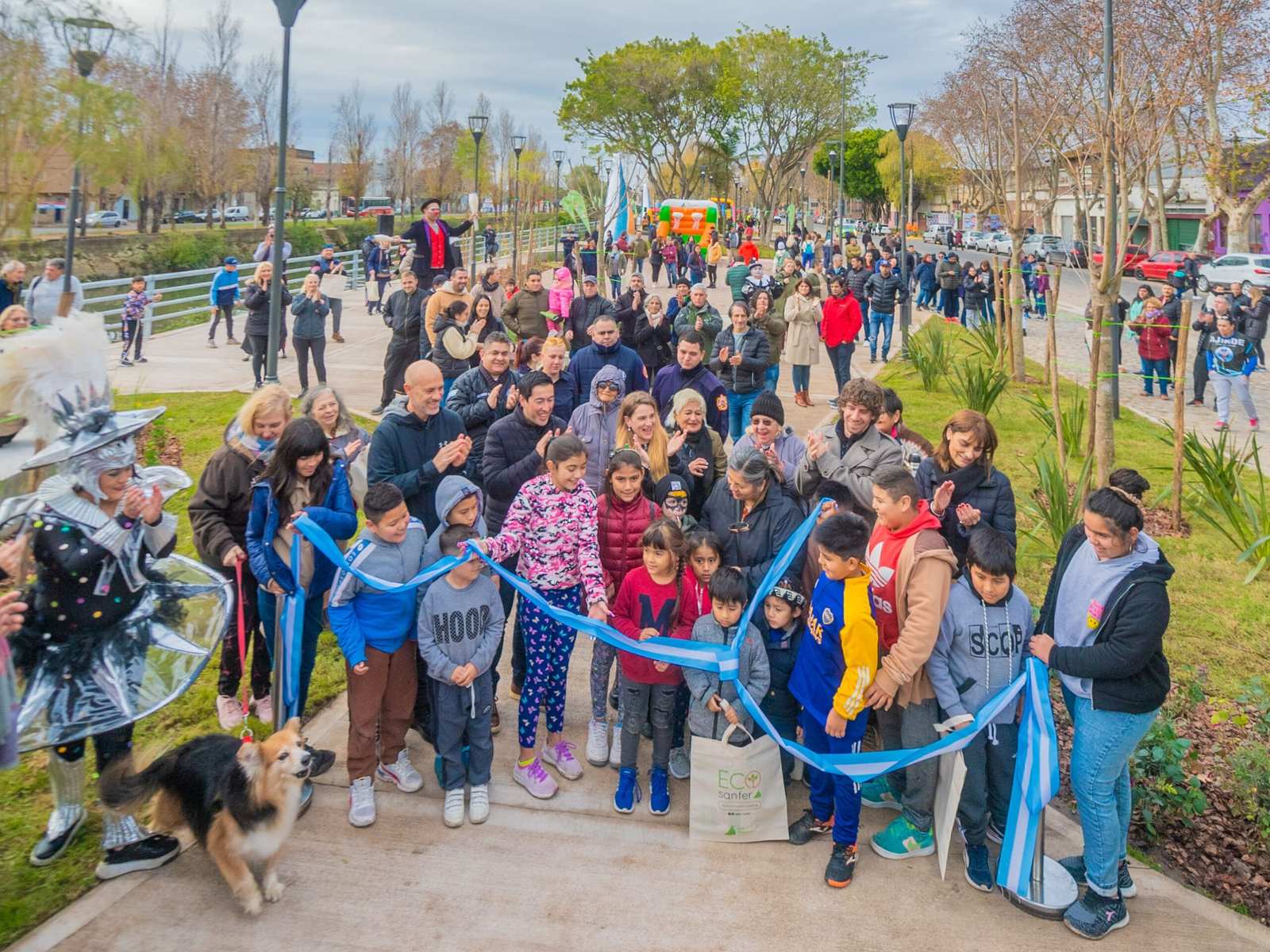 Juan Andreotti y Leonardo Nardini inauguraron el nuevo “Paseo del Canal”