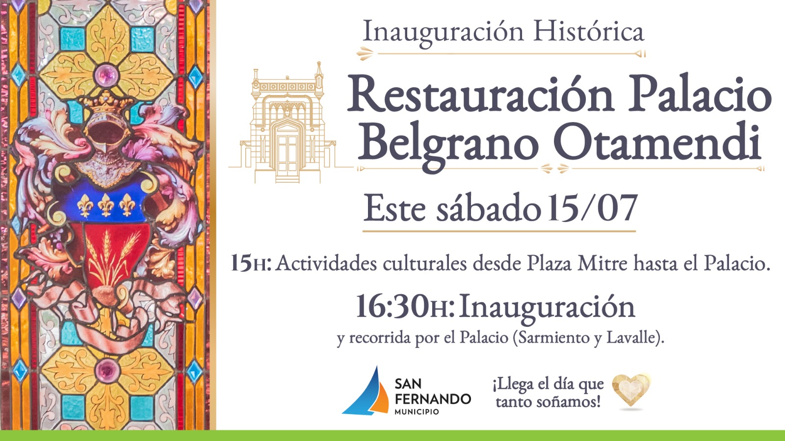 San Fernando inaugurará la restauración del Palacio Belgrano-Otamendi