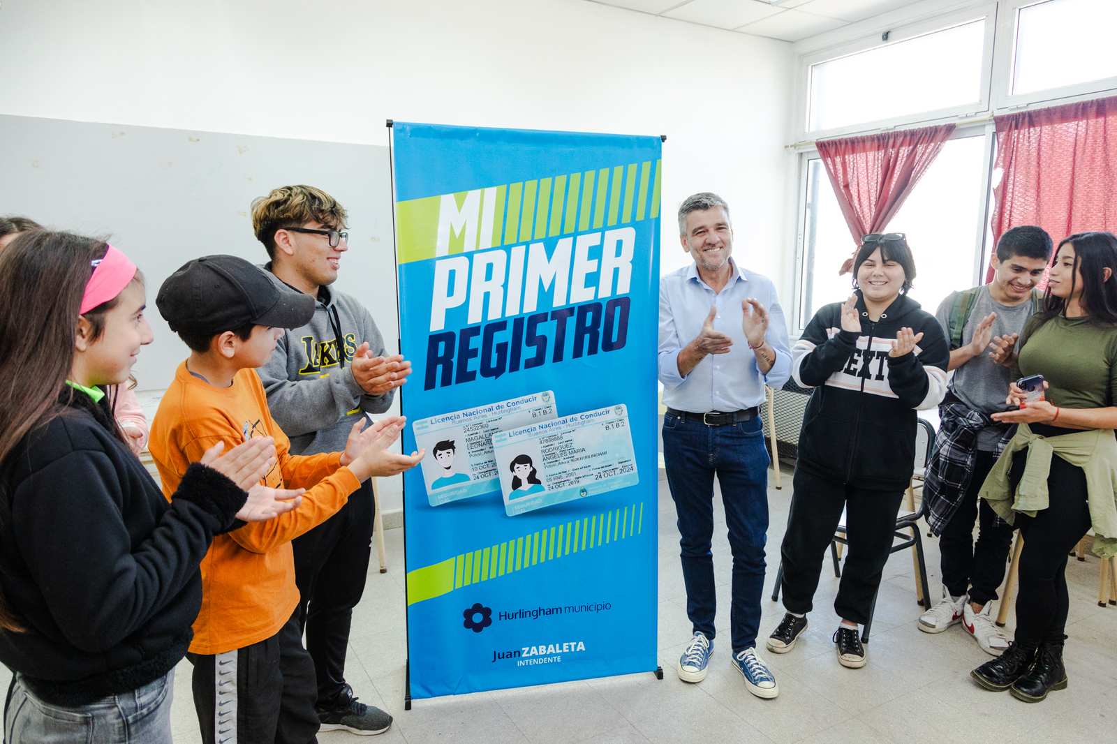 Zabaleta presentó “Mi primer registro”, un programa que promueve la seguridad vial de los jóvenes de Hurlingham