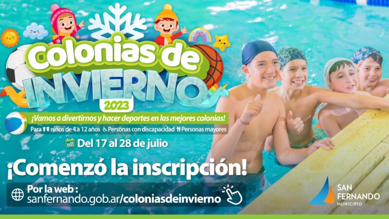 San Fernando inició la inscripción para sus Colonias de Invierno 2023