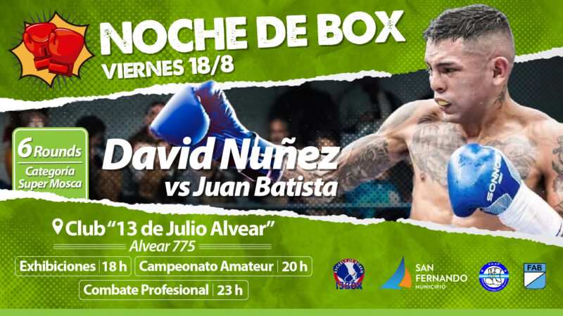 San Fernando tendrá una ‘Noche de Box’ en el Club 13 de Julio Canal