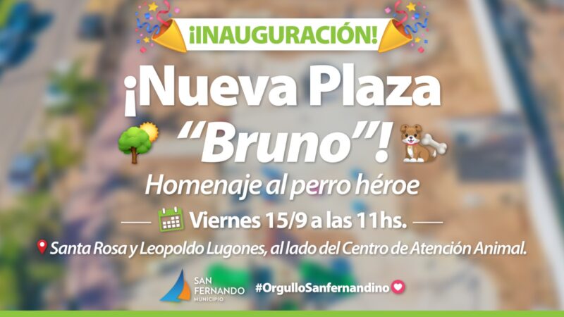San Fernando inaugurará la nueva Plaza “Bruno” junto al Centro de Atención Animal