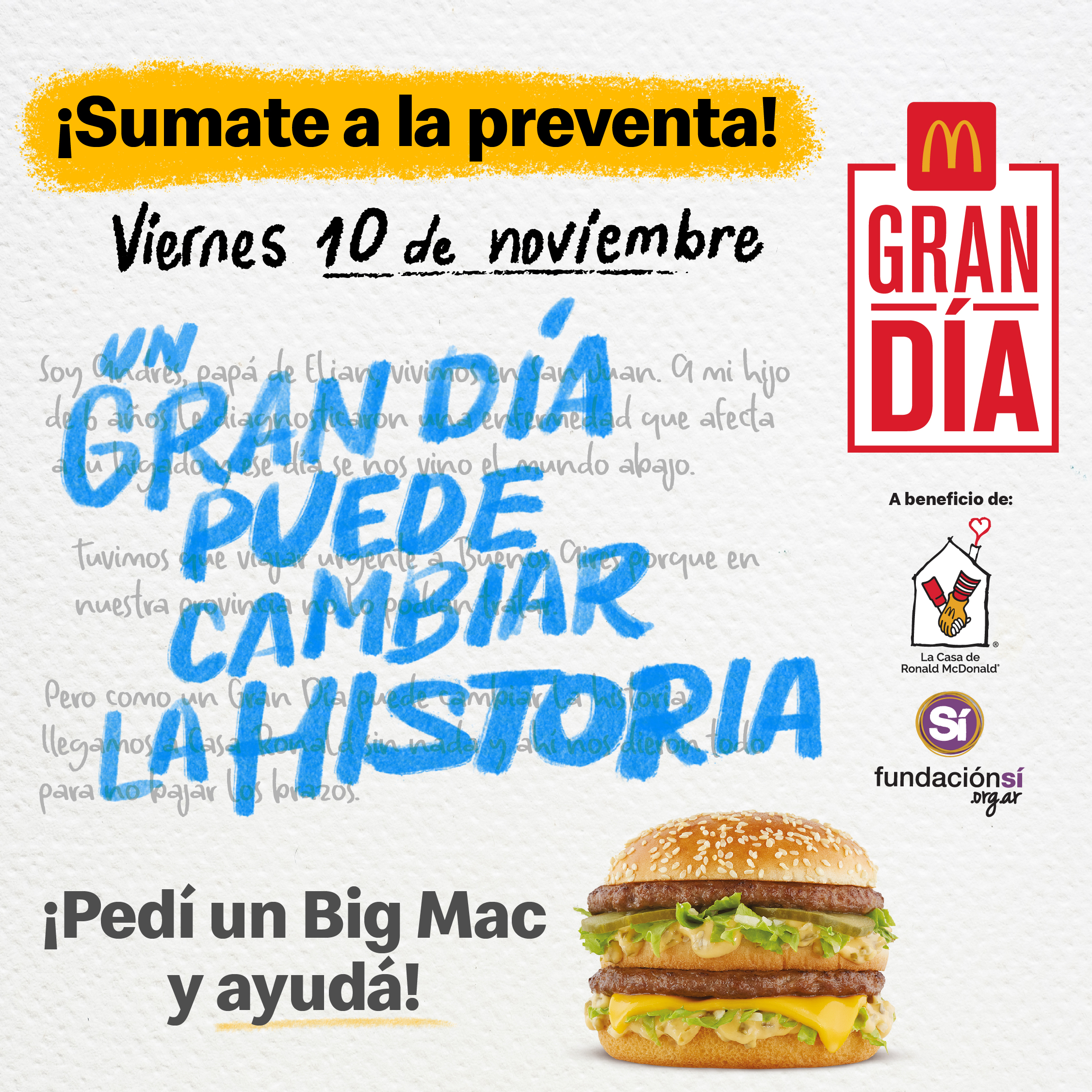 Llega el Gran Día: McDonald’s te invita a participar de la preventa y ayudar a quienes más lo necesitan