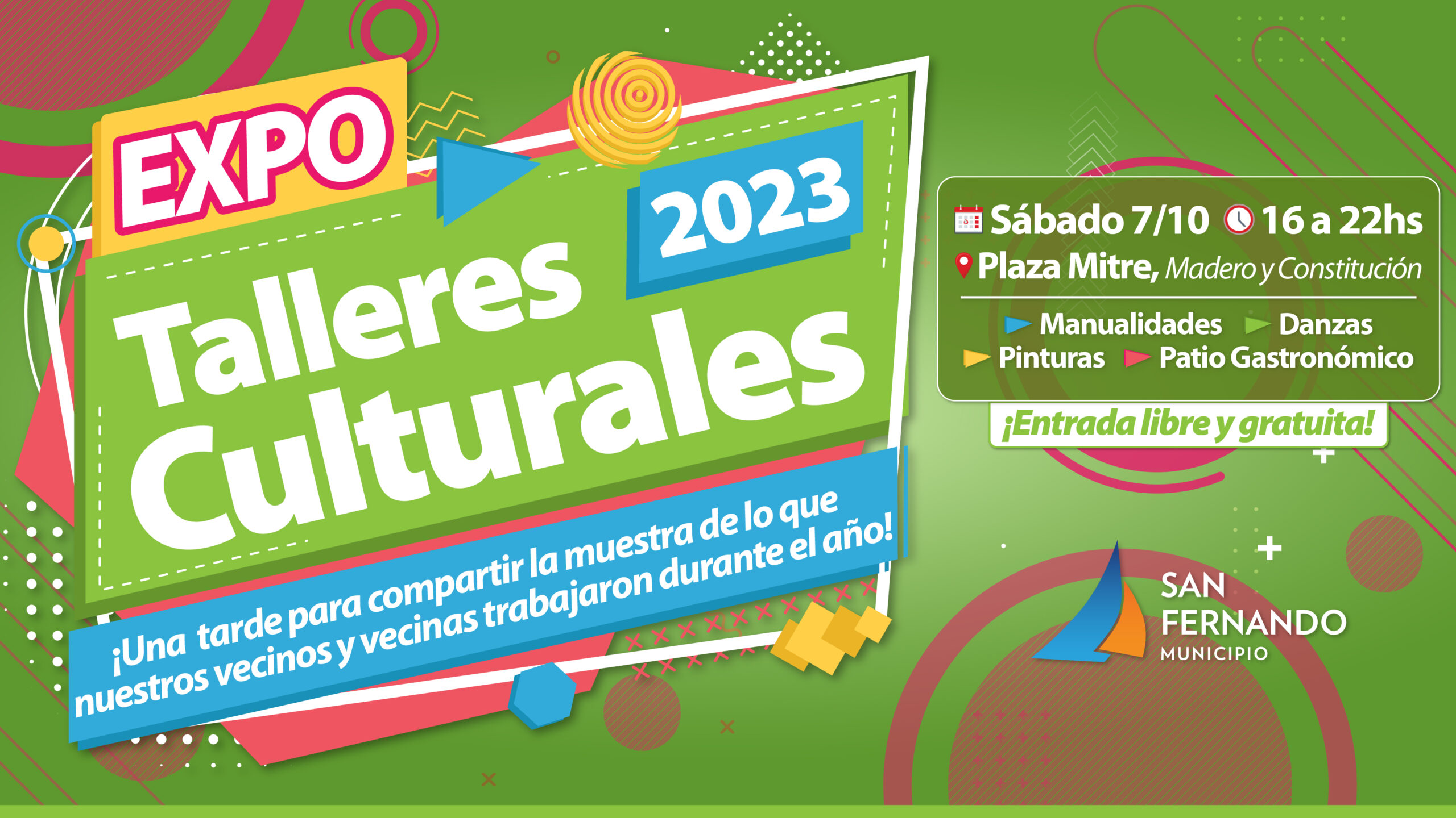 Este sábado volverá a realizarse la “Expo Talleres Culturales 2023” en San Fernando