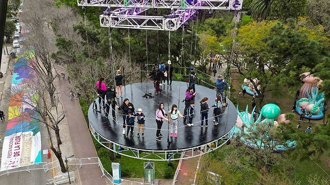 Fiesta Nacional de la Flor: la Municipalidad sumó un Mirador 360° a la Plaza San Martín