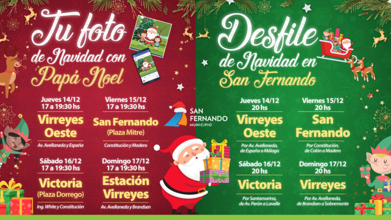 Vuelven a San Fernando los Desfiles de Navidad y ‘Tu Foto con Papá Noel’