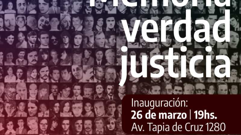 En el HCD de Escobar se realizará la exposición “Memoria, verdad y justicia”