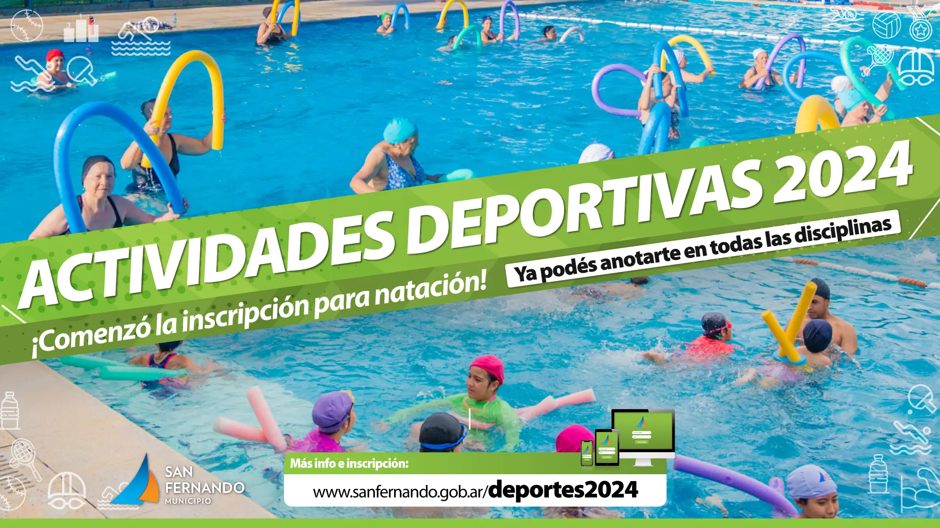 San Fernando abrió inscripción para las actividades de natación y piletas 2024
