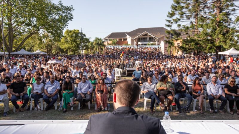 Con un enérgico discurso, Selci inauguró las sesiones del HCD frente a una multitud.