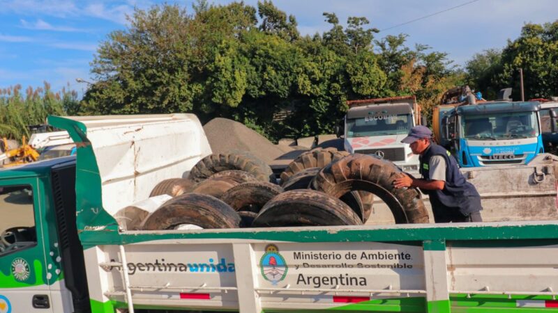 Escobar Sostenible: en lo que va del año, se reciclaron 3240 kilos de neumáticos en desuso provenientes de vehículos municipales