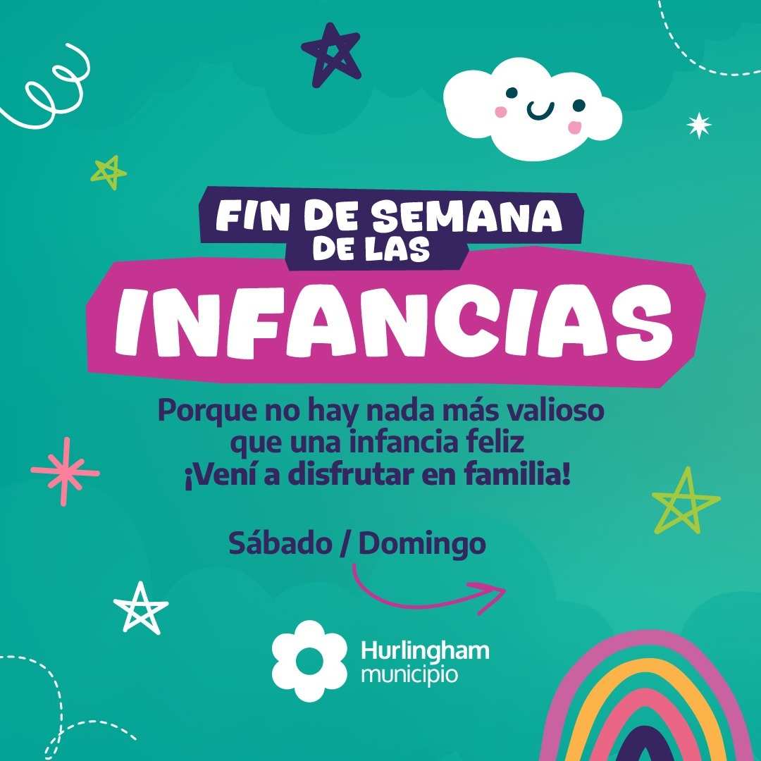 Fin de Semana de las Infancias en Hurlingham: habrá actividades simultáneas en varias plazas