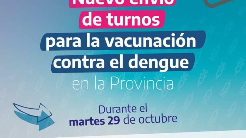 Dengue: La Provincia enviará más turnos