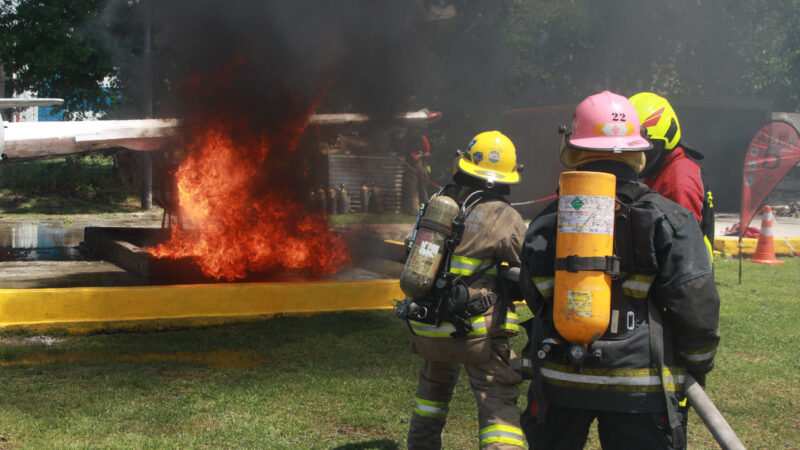 Inició en Garín el 17° Curso Internacional de Capacitación para Bomberos, con la presencia de representantes de toda América Latina
