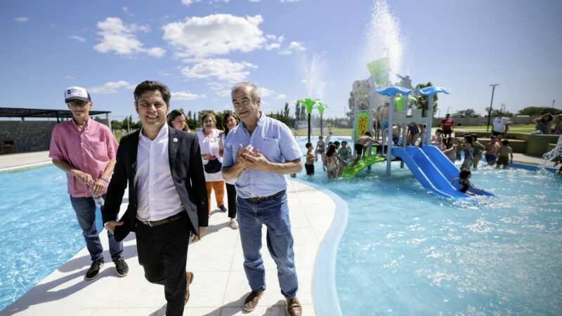 Kicillof inauguró piscinas infantiles en Tapalqué y anunció obras clave para el desarrollo local