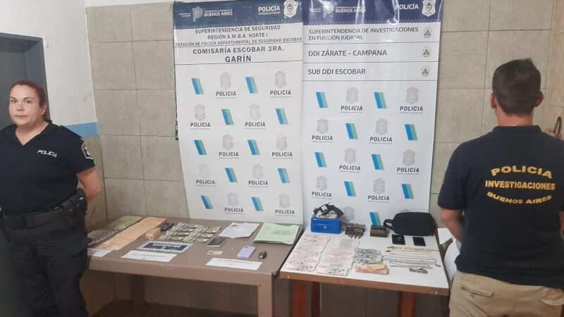 Asalto a una familia de Garín: dos detenidos, entre ellos una mujer policía de Del Viso, y todos los objetos robados fueron recuperados