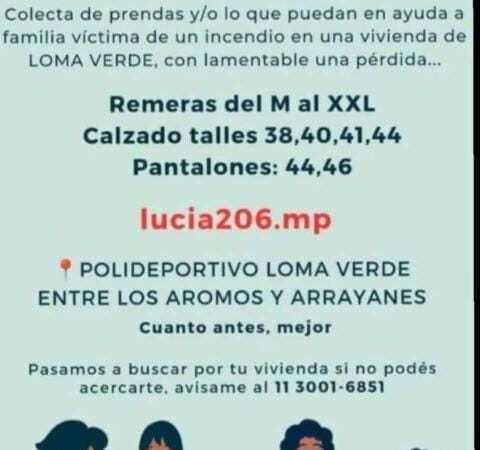 Campaña Solidaria en Loma Verde: ¡Tu ayuda puede hacer la diferencia!