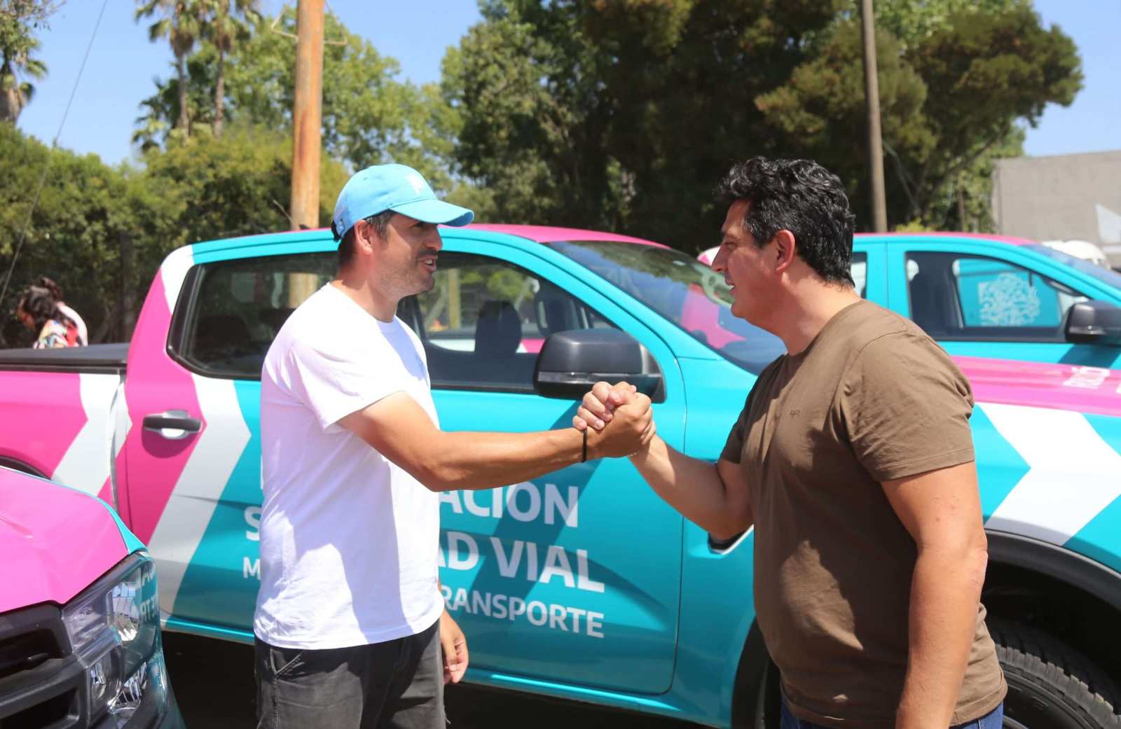 Con los pies en la ruta, Marinucci supervisó la seguridad vial en el cambio de quincena