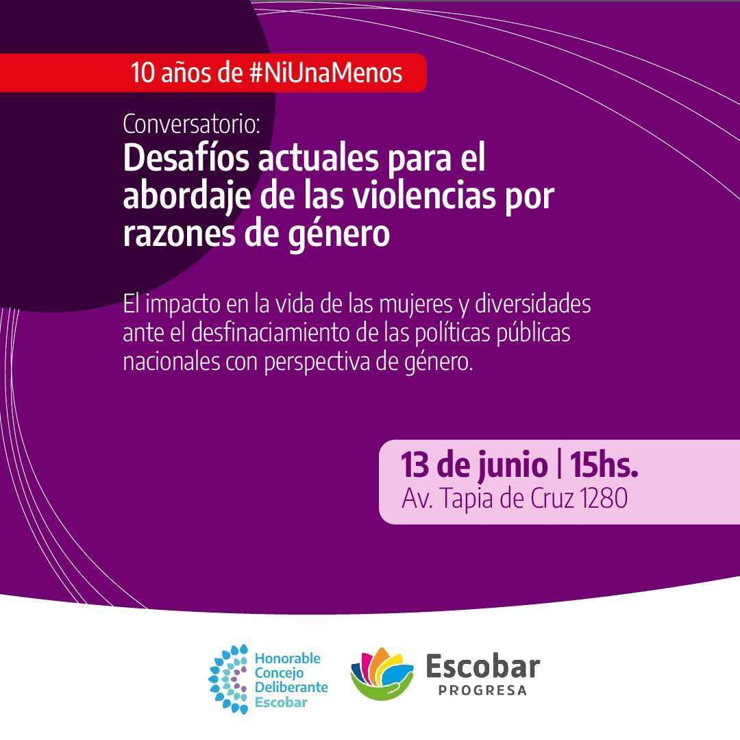 Conversatorio en HCD de Escobar: Abordarán los desafíos actuales frente a las violencias de género