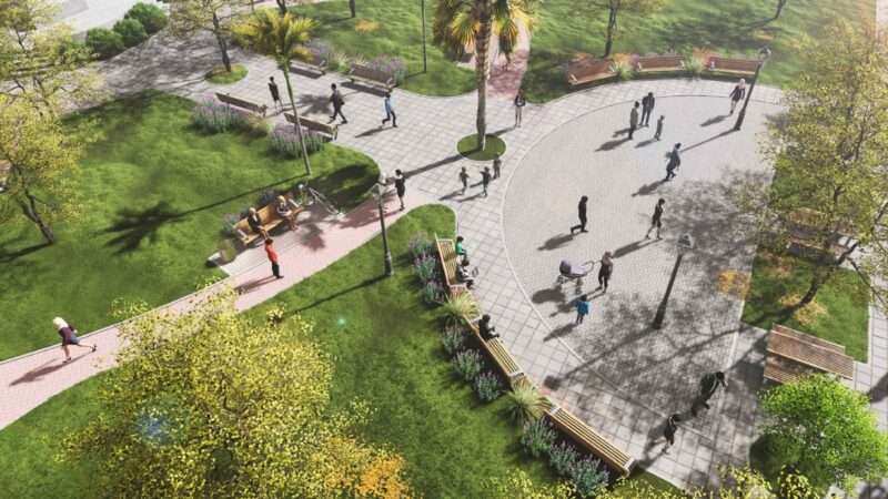 Vicente López inició la renovación integral de la Plaza Vicente López y Planes