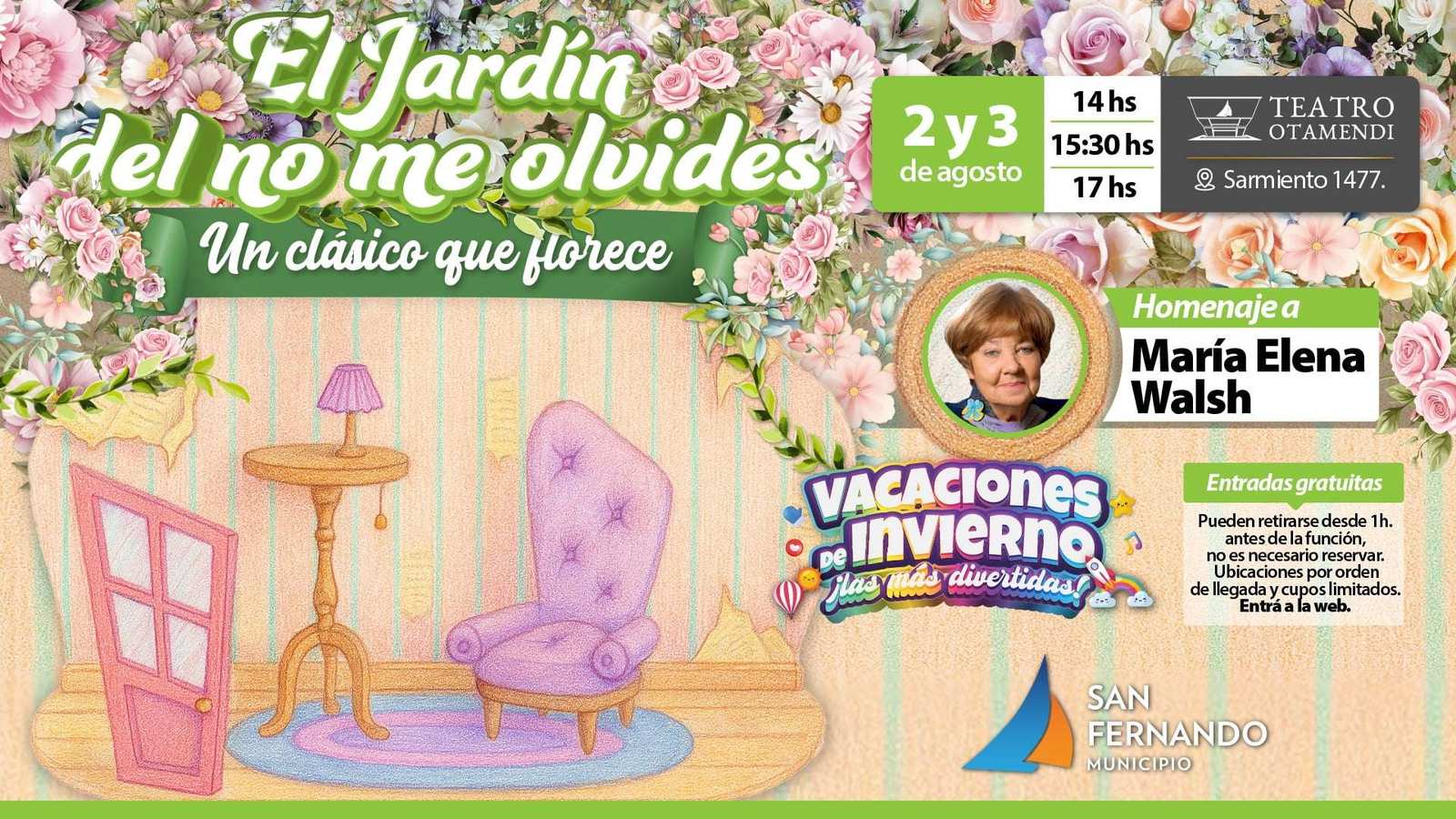 San Fernando cierra las Vacaciones de Invierno con unhomenaje a María Elena Walshs
