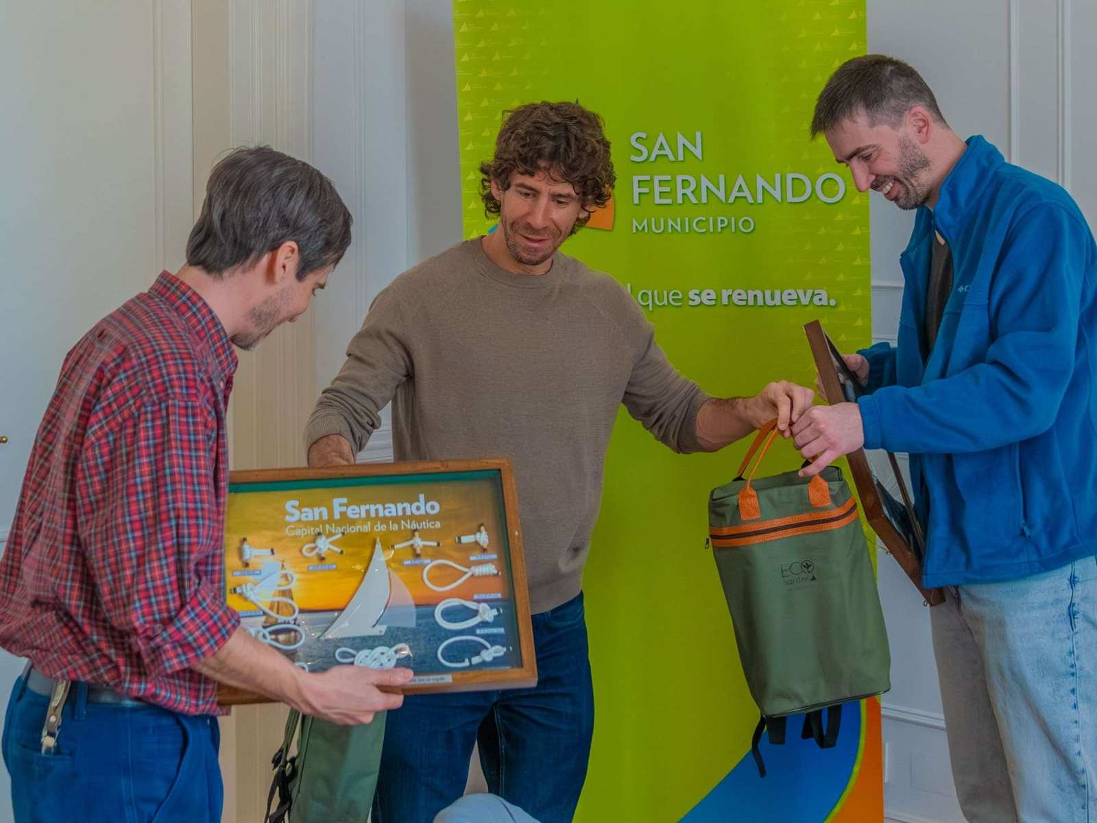 Juan y Eva Andreotti recibieron a investigadoressanfernandinos de la histórica expedición del CONICET