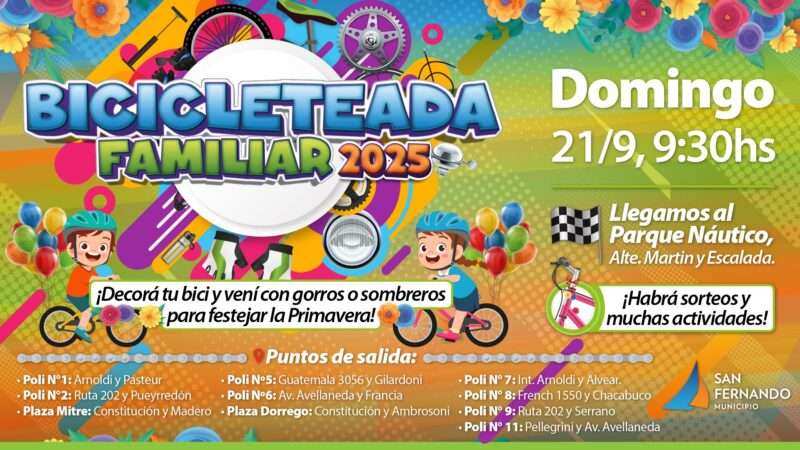 San Fernando se prepara para una nueva Bicicleteada Familiar