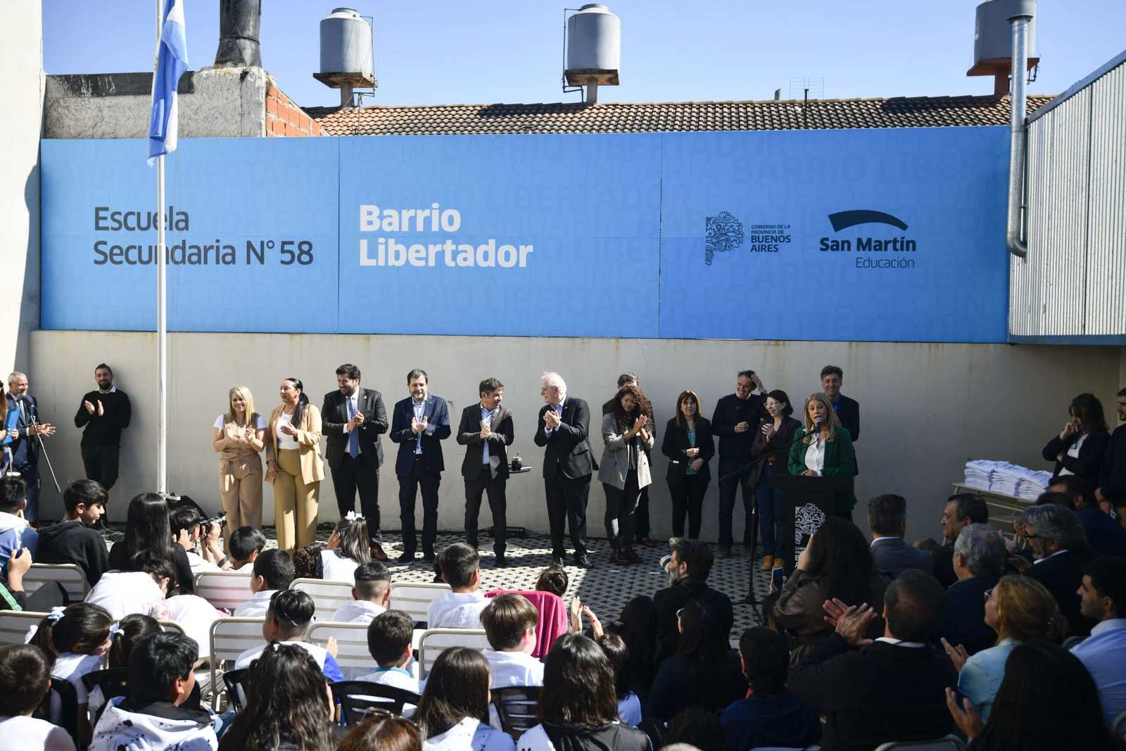 Kicillof inauguró la Escuela Secundaria N°58 en San Martín