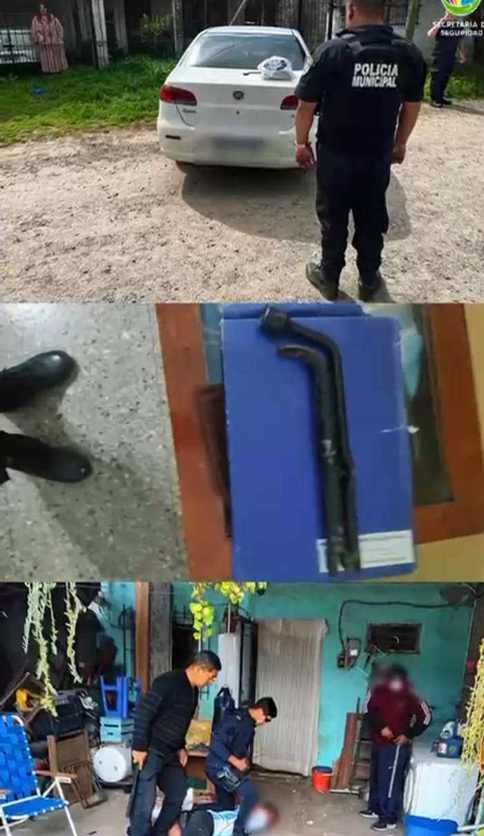 Policía Municipal de Escobar: persecución en cerrojo y aprehensión de tres delincuentes en Garín