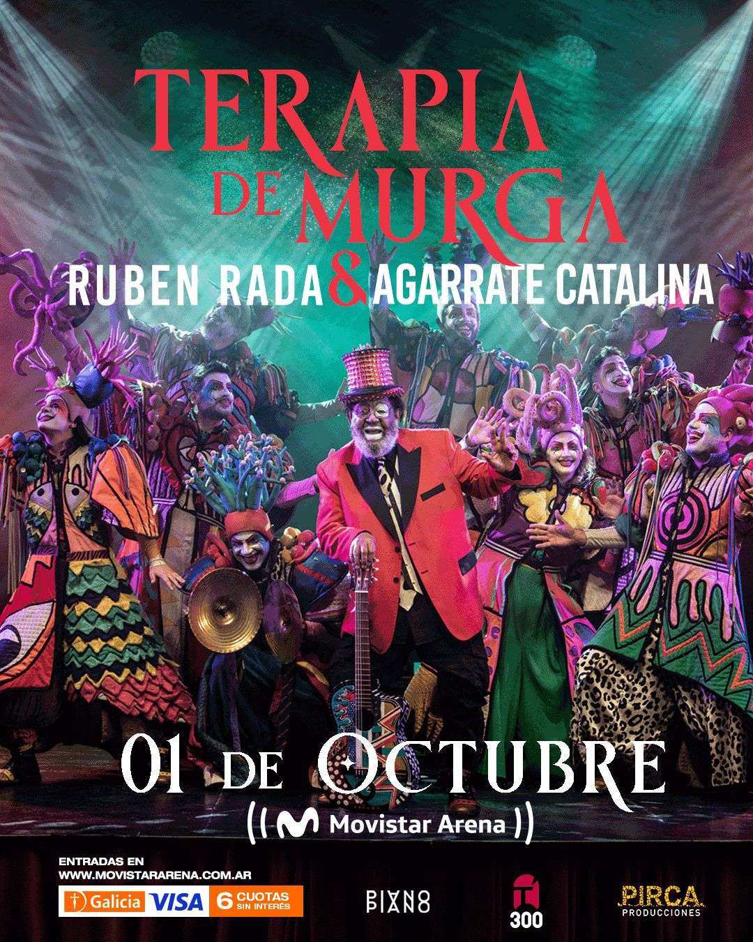 Rubén Rada y Agarrate Catalina  presentan Terapia de Murga en el Movistar Arena