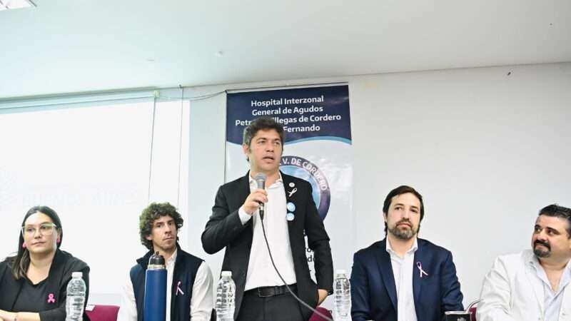 Kicillof, Kreplak y Andreotti recorrieron la sala de mamografía del Hospital Petrona V. Cordero
