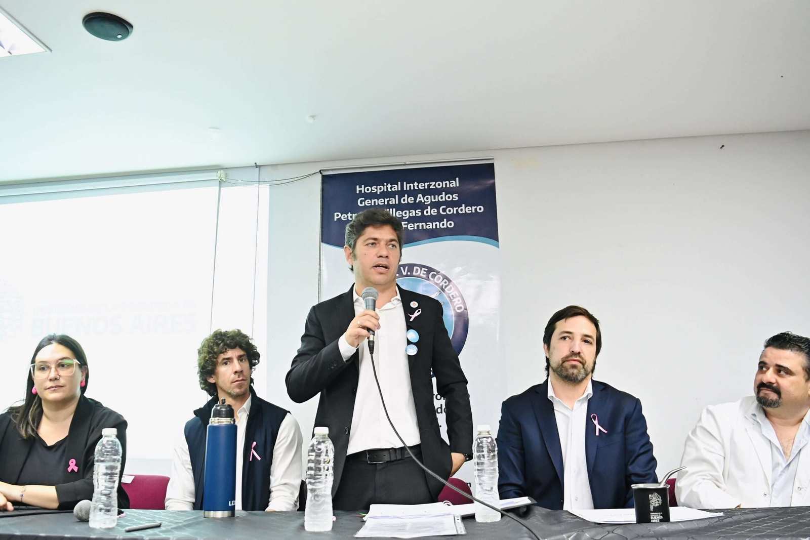 Kicillof, Kreplak y Andreotti recorrieron la sala de mamografía del Hospital Petrona V. Cordero