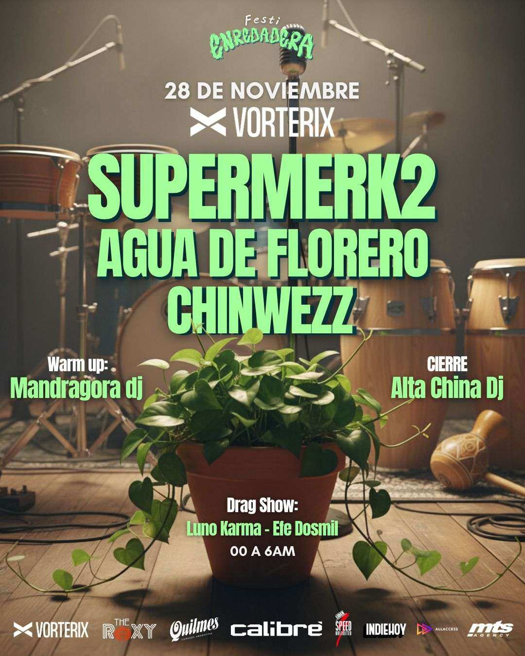 Enredadera llega por primera vez al Teatro Vorterix de la mano de Calibre