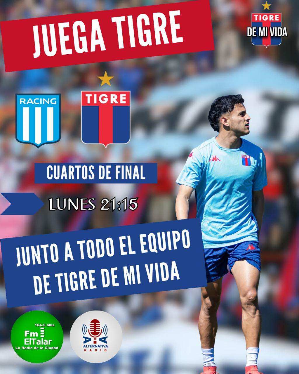 Tigre quiere dar otro golpe ante Racing para meterse en semifinales