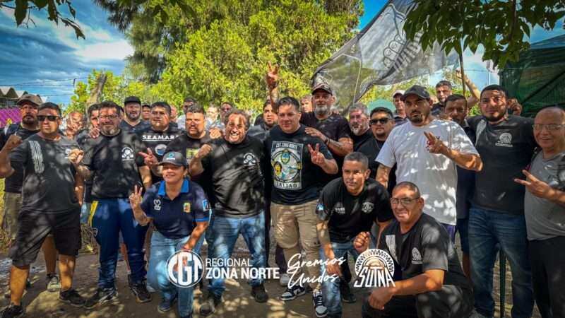 La CGT Zona Norte acompañó la lucha de las y los trabajadores de FATE frente al cierre de la empresa