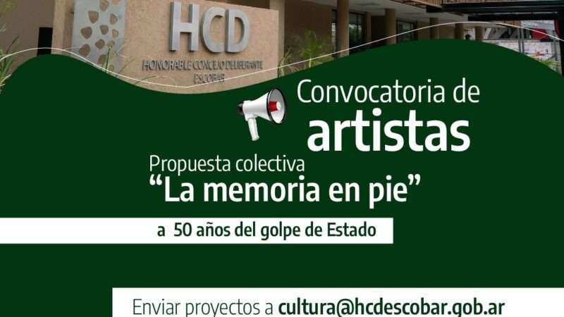 Escobar: convocan a artistas para una intervención urbana por los 50 años del golpe de Estado