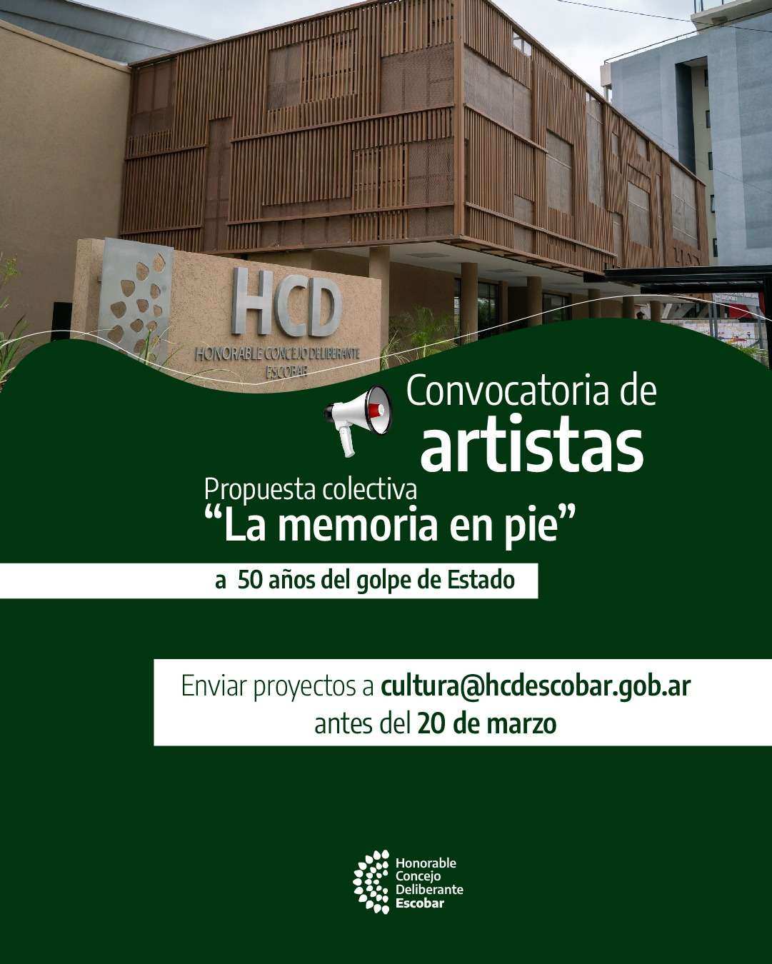 Escobar: convocan a artistas para una intervención urbana por los 50 años del golpe de Estado