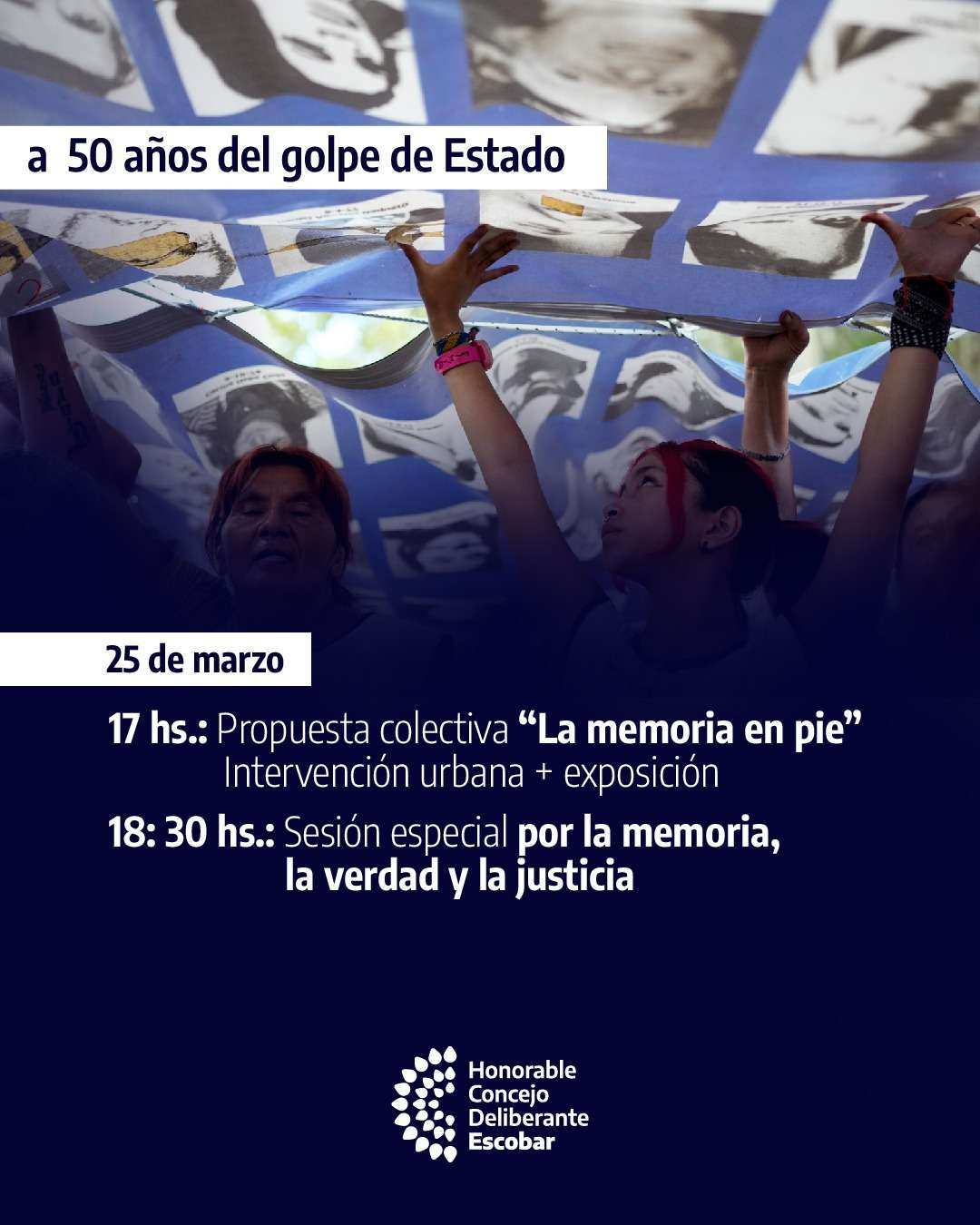 Escobar conmemora los 50 años del golpe de Estado con actividades por la memoria