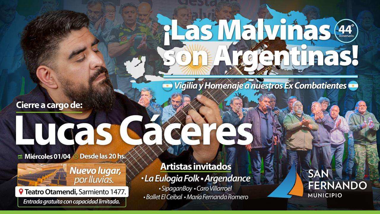 El homenaje a Ex Combatientes de Malvinas de San Fernando se realizará en el Teatro Otamendi