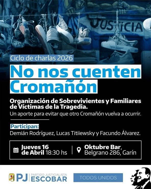 “No Nos Cuenten Cromañón”, charla abierta en Garín