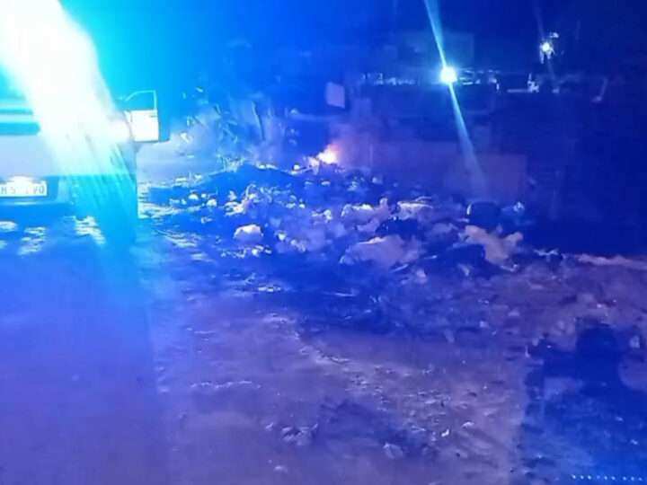 Tiró basura en Garín, la quemó, y terminó detenido