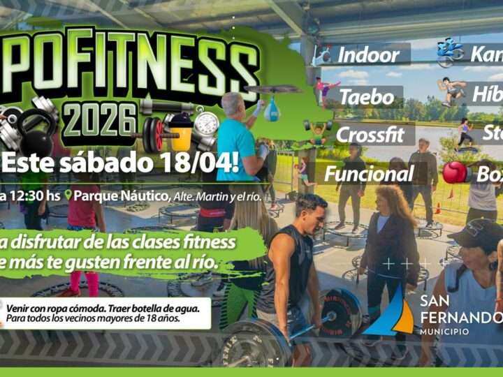 San Fernando invita a una nueva ExpoFitness elsábado en el Parque Náutico